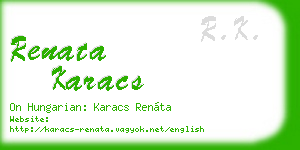 renata karacs business card