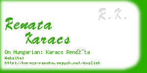 renata karacs business card